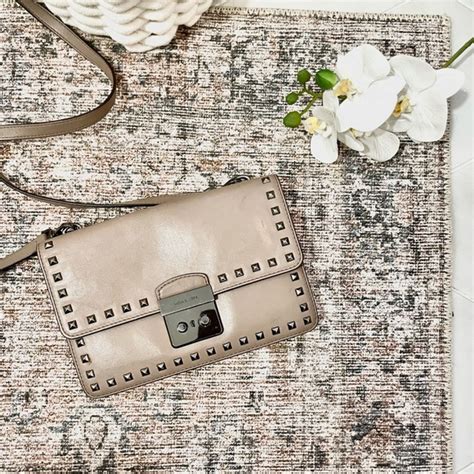 michael kors sloan stud crossbody|michael michael kors sloan stud small gusset crossbody cement.